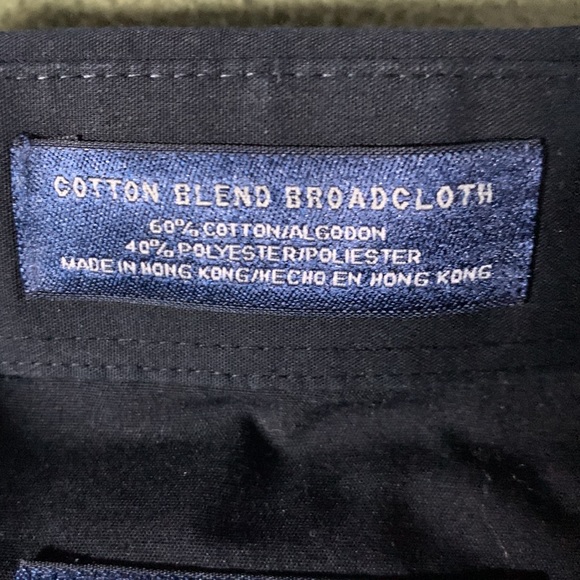 Men’s Stafford black, long sleeve dress shirt.  Fitted.  Size 32-33. 16 1/2 - Picture 3 of 8